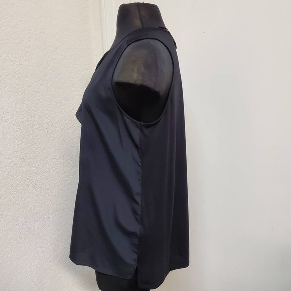 Joe Fresh Sleeveless V-Neck Ruffle Front High Low Hem Knit Top Size XL - Picture 3 of 4